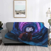 coraline tunnel horror girl flannel throw blanket the secret door fantasy blanket for bed outdoor thin bedding throws 09