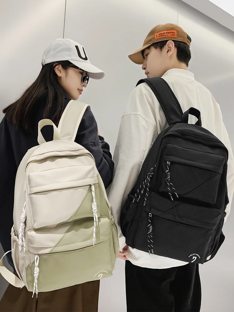 

Women's backpack bag Fashion Brand Contrast Color Large Capacity Backpack Men's and Women's Schoolbags Versatile Travel Backpack