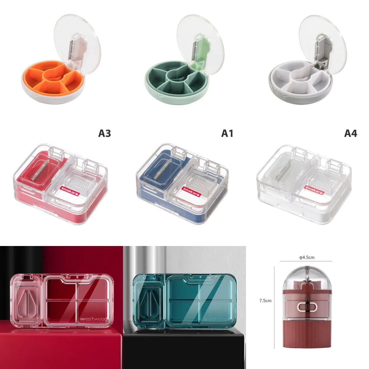 

Многофункциональный портативный органайзер для лекарств, контейнер для таблеток, разделитель для таблеток, 7 дней путешествий, контейнер д...
