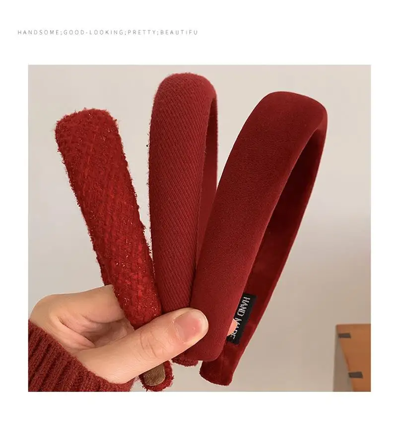 1 шт. Осень-Зима Женская креативная Рождественская красная повязка для волос