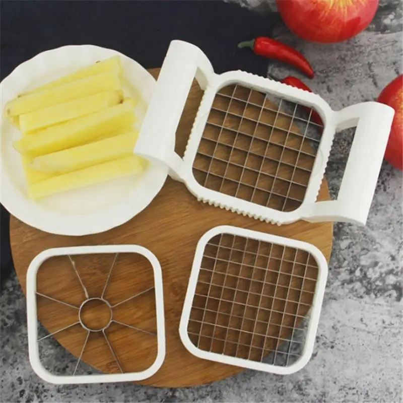 3 IN 1 Stainless Steel French Fry Cutter Great Manual Potato Shredder Multifunction Vegetable Fruit Slicer Kitchen Tools images - 6
