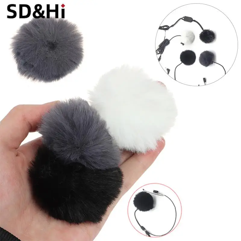 

1pc 1.5m Universal Lapel Mic Windscreen Windshield Wind Muff Soft Comfortable Lapel Lavalier Microphones