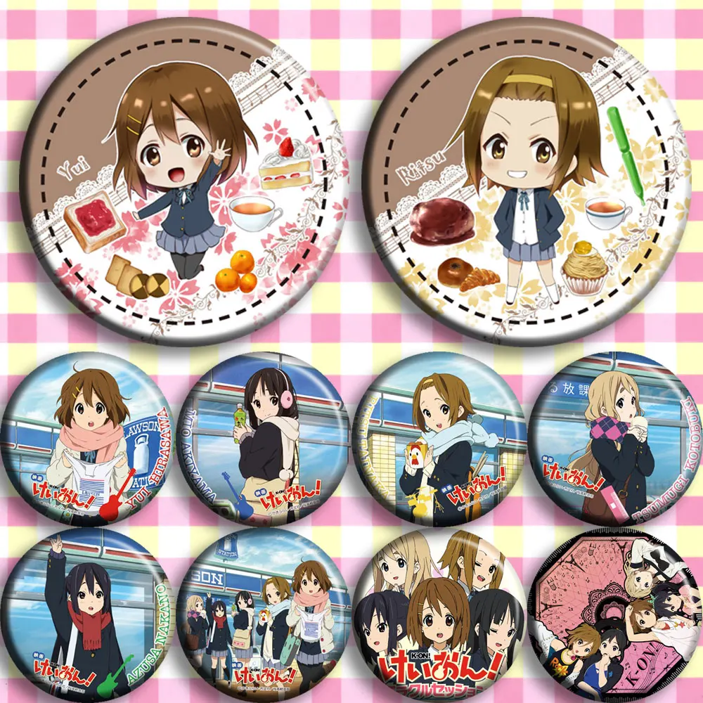 Басара Бриджет! Hirasawa Yui Akiyama Mio Tainaka Ritsu Kotobuki Tsumugi Адзуса Накано Manabe Nodoka Hirasawa Ui значок Косплея