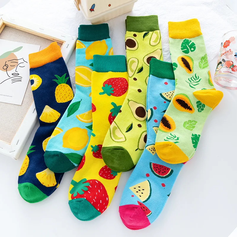 2023 New Medium Tube Women Socks 5 Pairs Autumn and Winter Cartoon Socks Cute Fashion Socks Men Street Trend Socks Wholesale