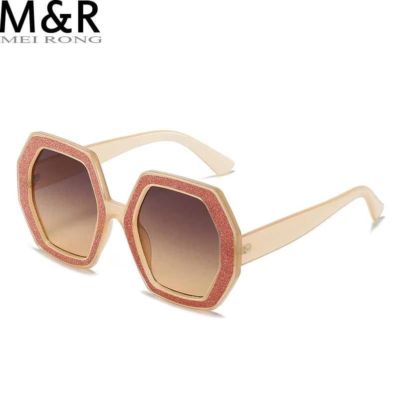 

MEIRONG Oversized Sunglasses Women Luxury Diamond Shiny Crystal Sun Glasses Men UV400 Shades Eyewear Hipster Necessary