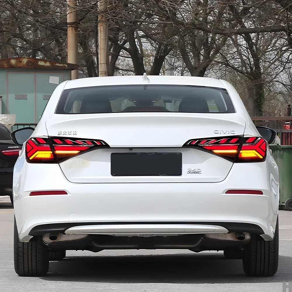 Фото Модифицированные автомобильные задние фонари в сборе для Civic XI 11th 2022-2023, светодиодные автоматические задние фонари, обновленный динамический мигающий сигнальный светильник, аксессуар №4