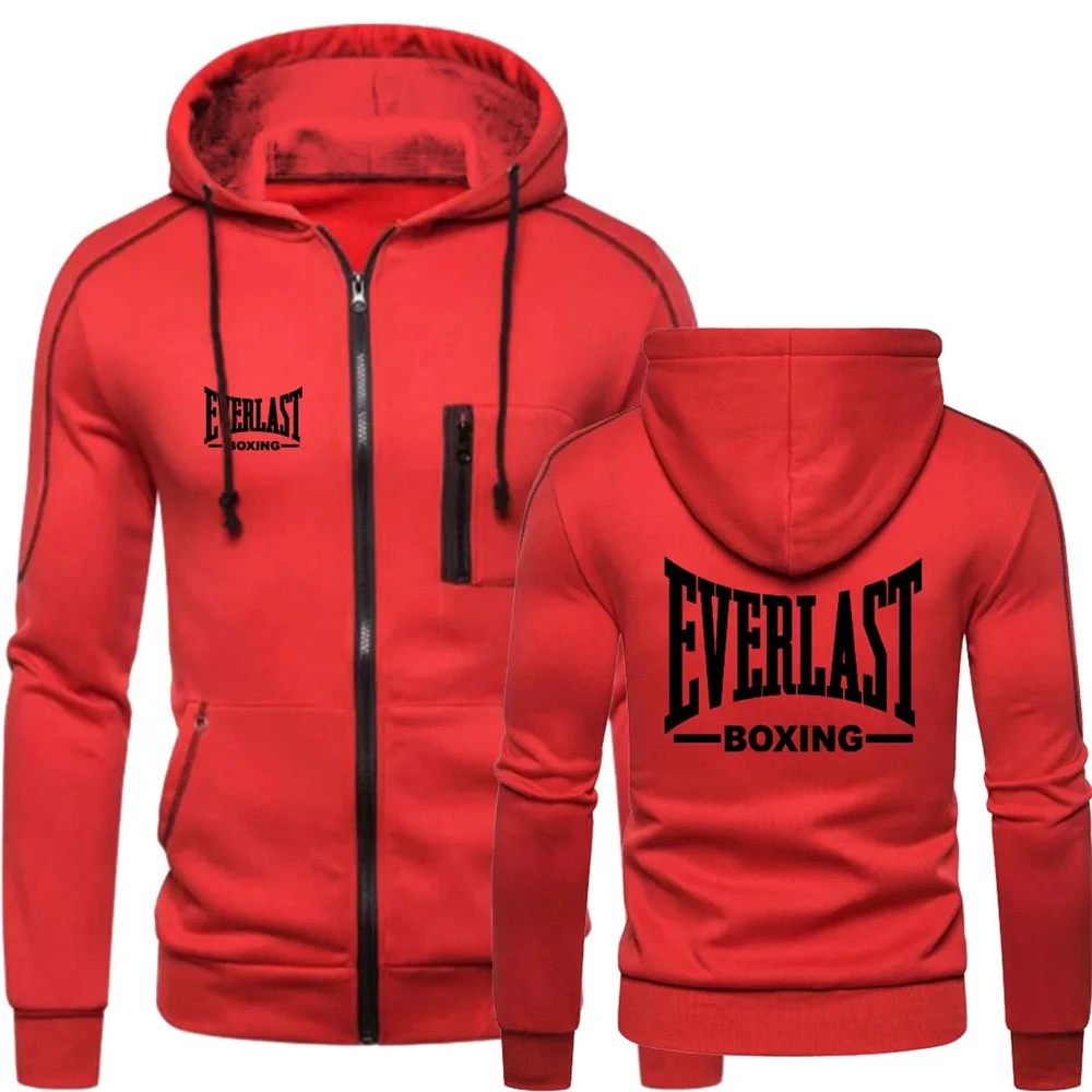 Мужская спортивная одежда EVERLAST 2024 модная толстовка с капюшоном и буквенным