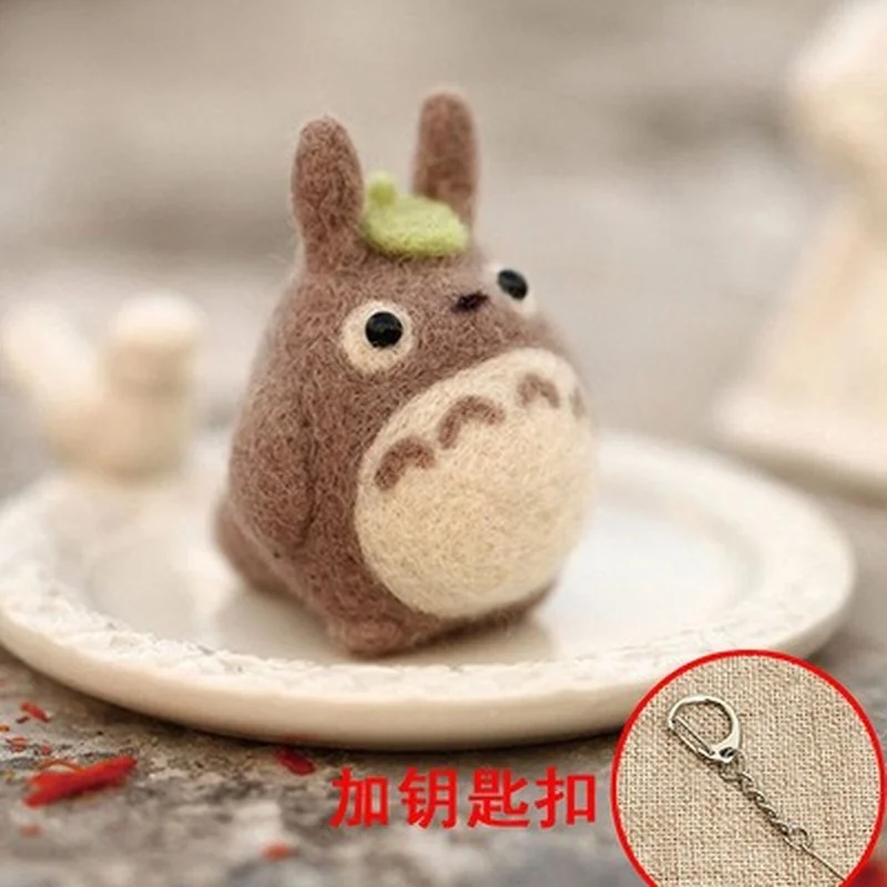 Totoro Poke Fun Diy аниме пакет Вышивка Милая Шерсть Войлок вышивка крестиком крафт