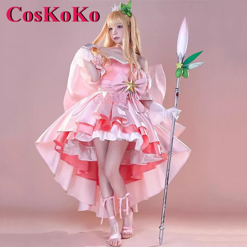 CosKoKo Hanazono Karin Косплей Аниме Kamichama Костюм Милое великолепное розовое торжественное