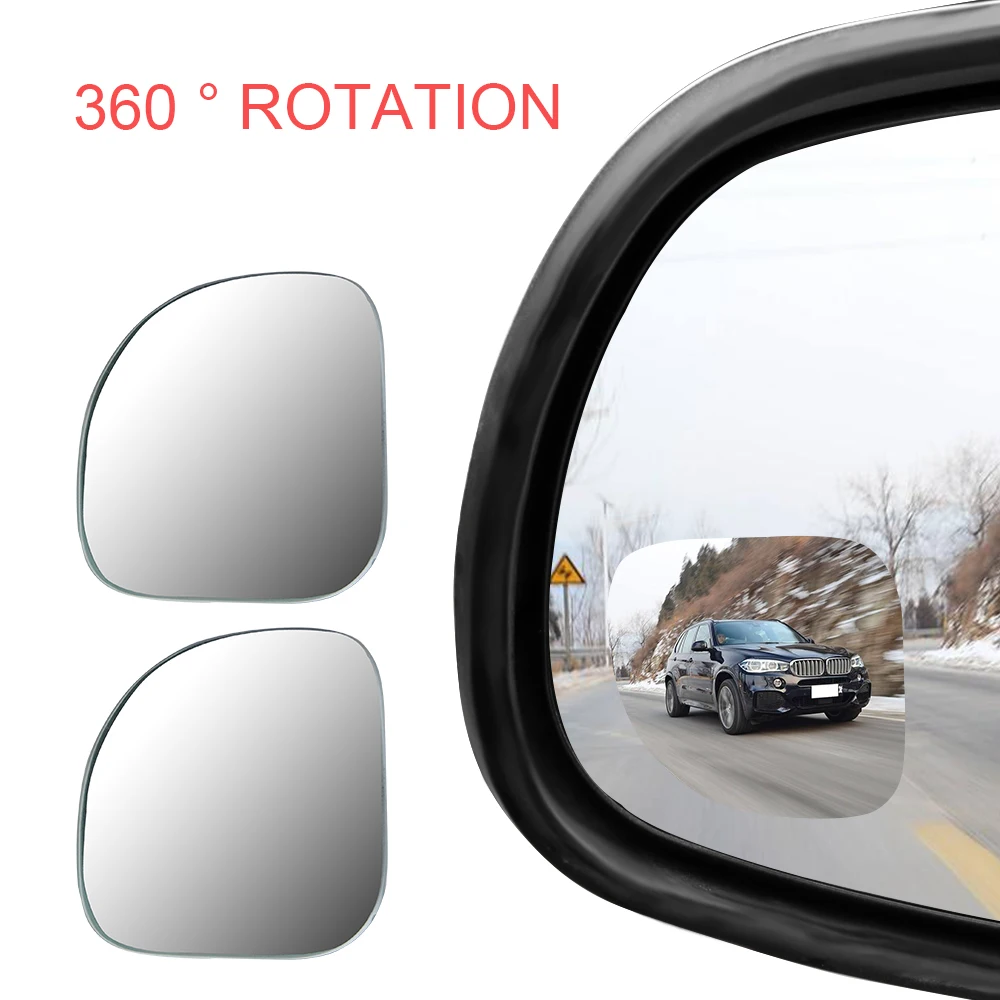 

Adjustable Parking Auxiliary Rear View Mirror 2PCS 360 Degree Wide Angle Round Convex Car Blind Spot Mirror Car Accessories