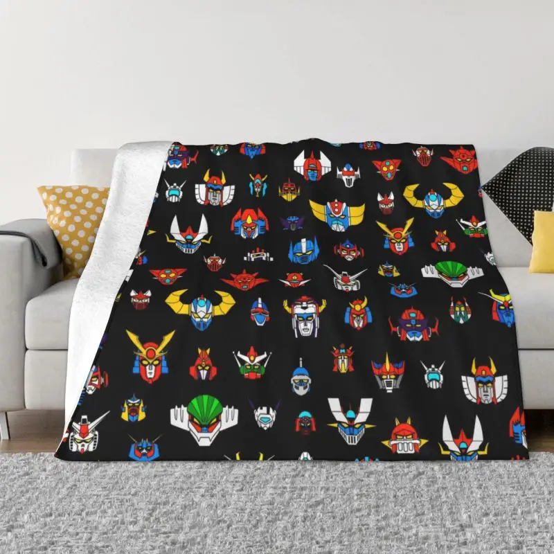 

Ufo Robot Logo Blankets 3D Printed Soft Flannel Summer Goldorak Grendizer Mazinger Z Throw Blanket for Couch Office Bedroom