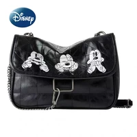 disneys new fashion mickey stray bag luxury brand womens shoulder bag black large capacity womens shoulder oblique bag