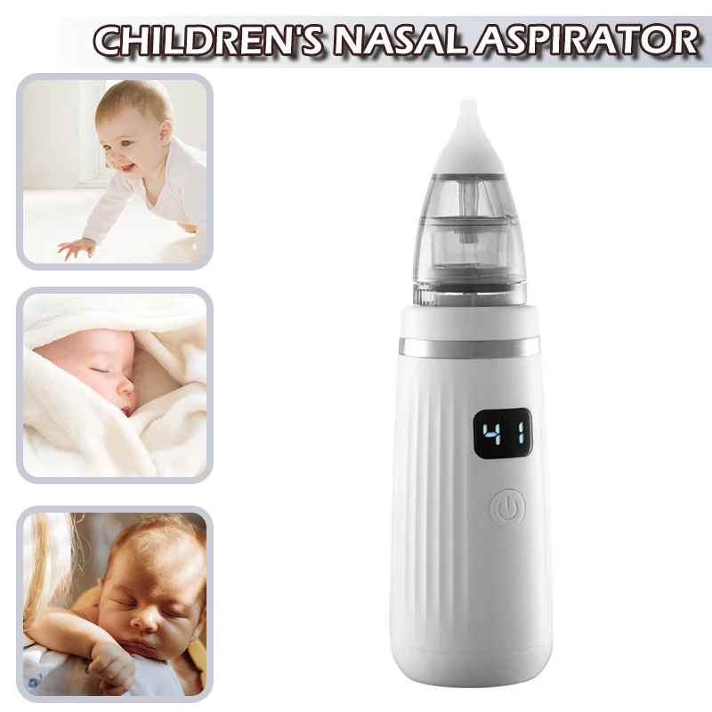 

Baby Nasal Aspirator Nose Sucker Cleaner USB Rechargeable For Newborn Clearly Show The Suction Level Battery Power Brand New