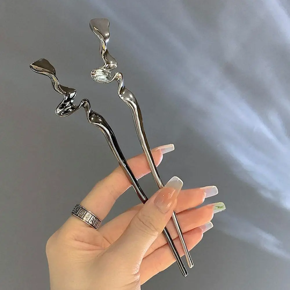 

Hair Accessories Hair Tools Irregular Minimalist Metal Hairpin Clips Hair Sticks Twisted Combs