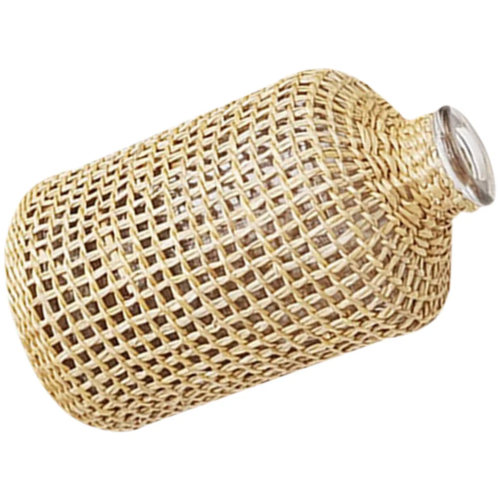 

Vase Flower Farmhouse Basket Decorative Rattan Wicker Bottle Woven Ceramic Table Arrangement Pot Seagrass Floral Vases Net