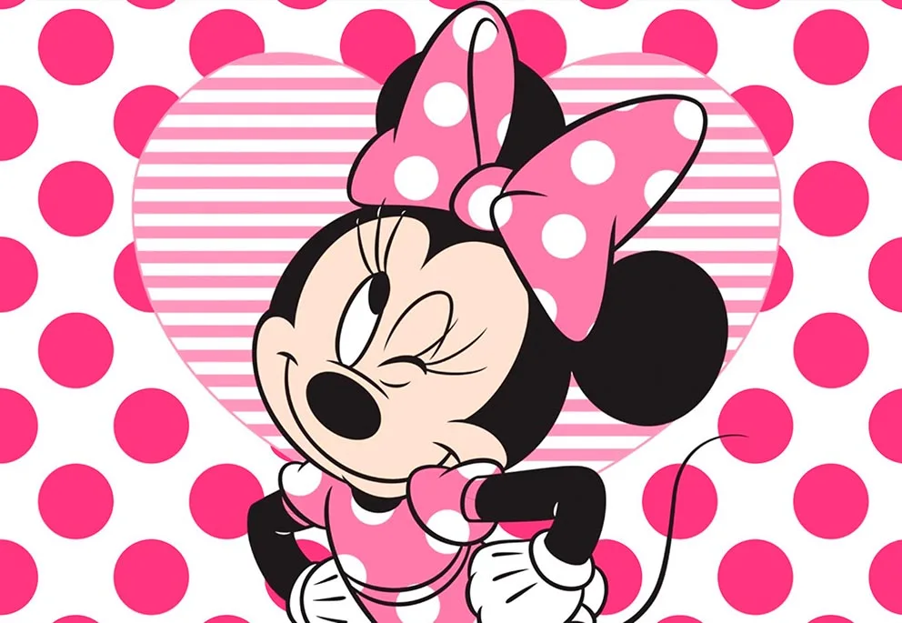 Cena Disney śliczne Różowe Myszka Minnie Tło Z Okazji Urodzin Dziewczyna Baby Shower Strona Dekoracji Fotografia Księżniczka Banner Tło
