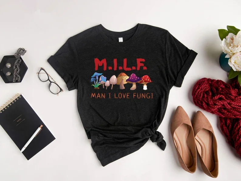 

Man I Love Fungi Shirt Forest Fashion Casual Cotton Round Neck Female Shirt Short Sleeve Top Tees Streetwear y2k Drop shipping