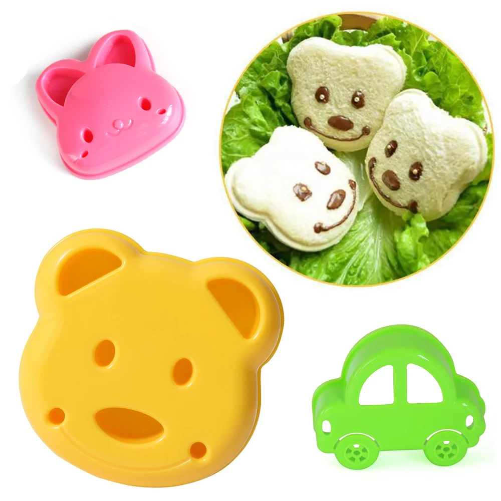 

Kitchen gadgets Bear Rabbit Car Sandwich Mold Toast Bread Making Mould Baking Pastry Tools Children Interesting food processors