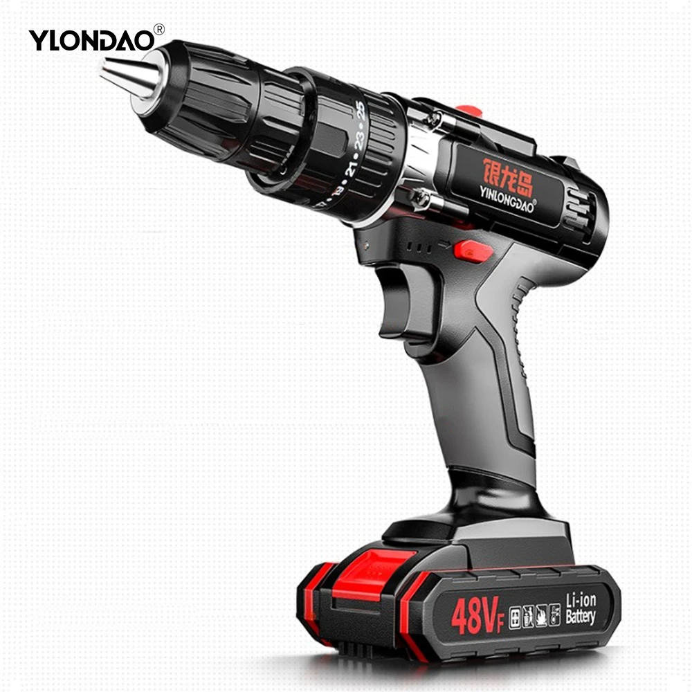 

Electric Screwdriver Battery Rechargeable Cordless Screwdriver Powerful Impact Wireless Screwdriver Drill 48V Electric Drill
