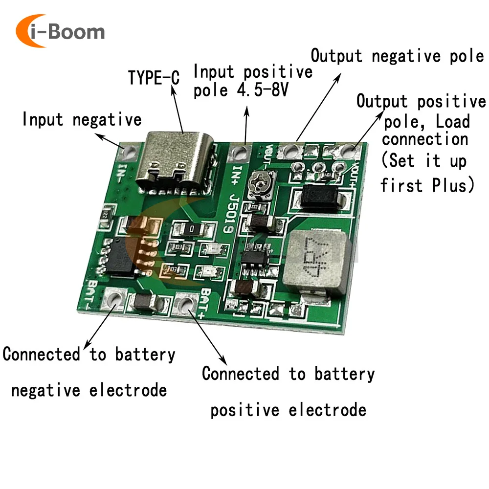 

DC4.3V~27V Adjustable Boost PCB Board 18650 Li-ion Battery Charging and Discharging Integrated Module