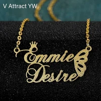 custom stainless steel frosted name necklace pendant custom matte nameplate necklaces for women men fashion personalized jewelry