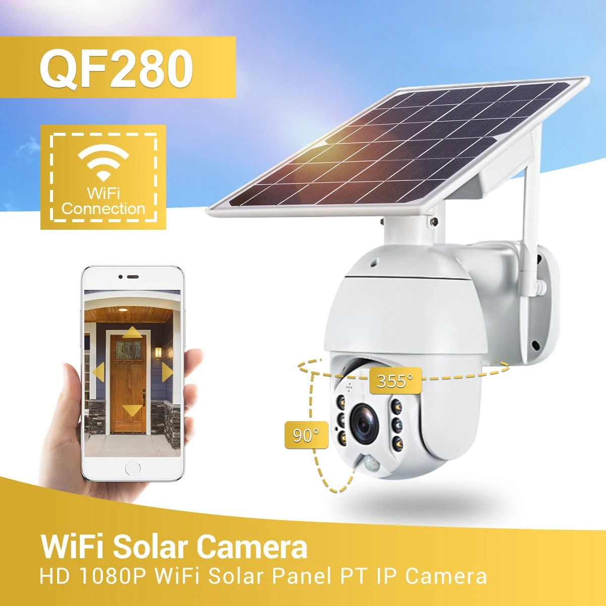 

IP-камера с Wi-Fi и солнечной панелью, 8 Вт