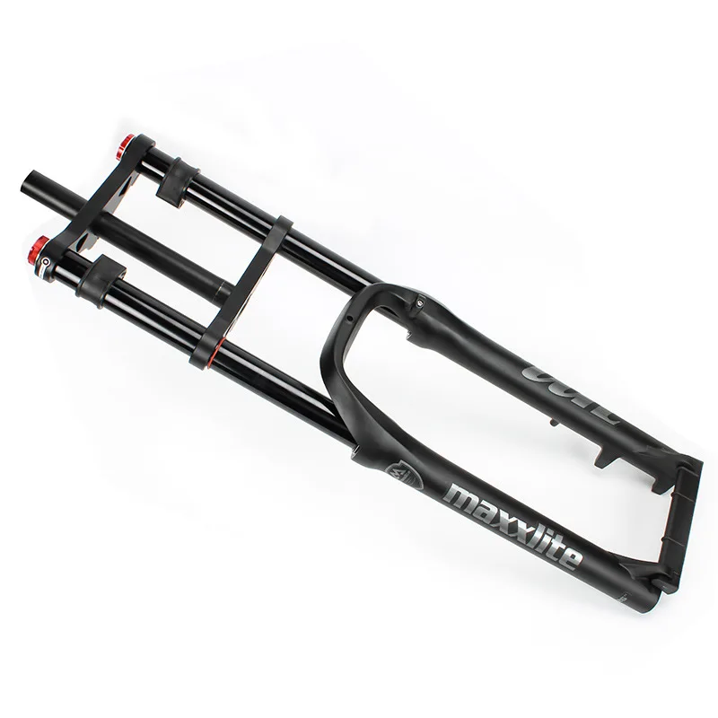 Double Shoulder Snow Bike Fork 20 26 Inch MTB Suspension Fat Fork Shock Absorber For 20