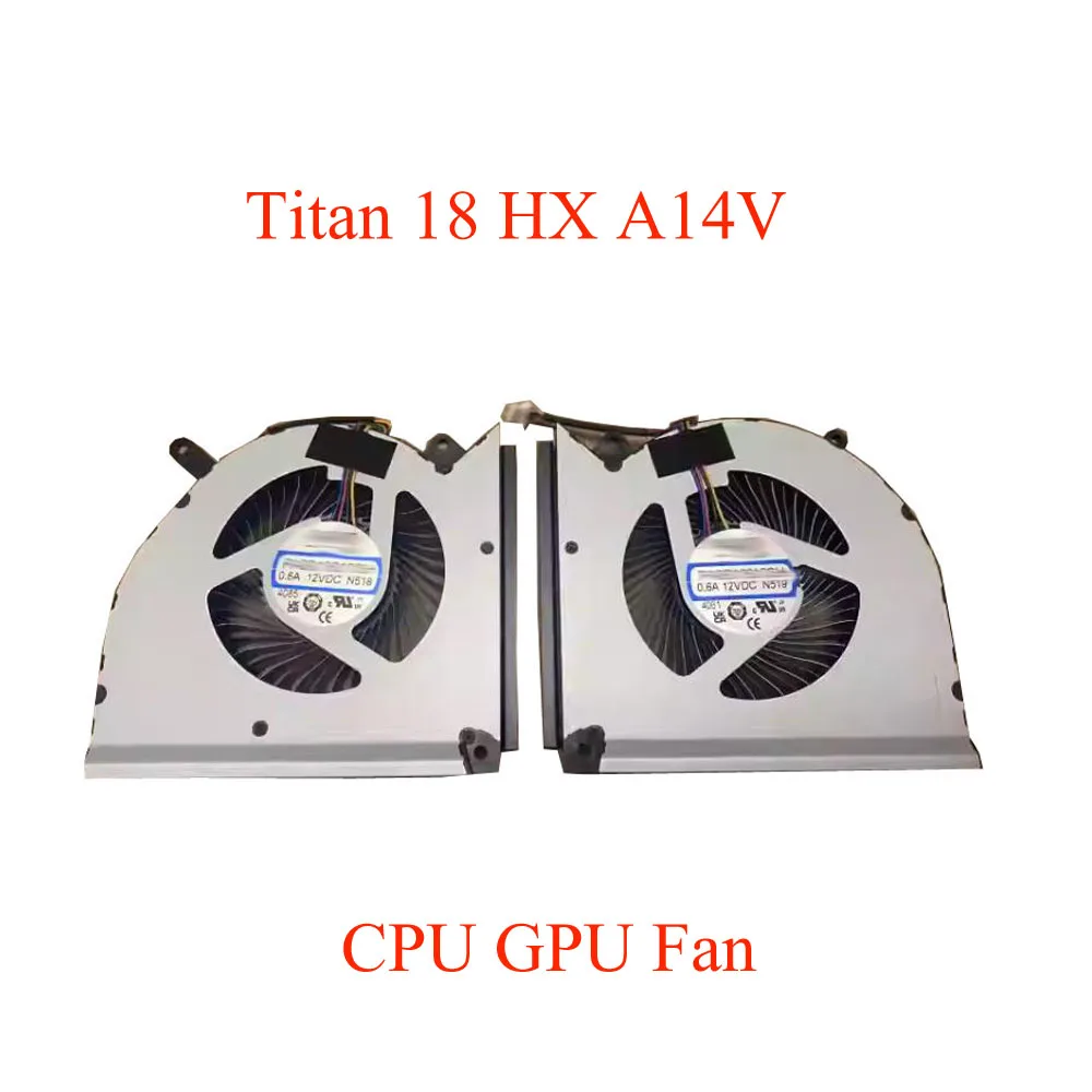 Вентилятор процессора и графического ноутбука для MSI Titan 18 HX A14V A14VIG A14VIG-036US 088US 403TH