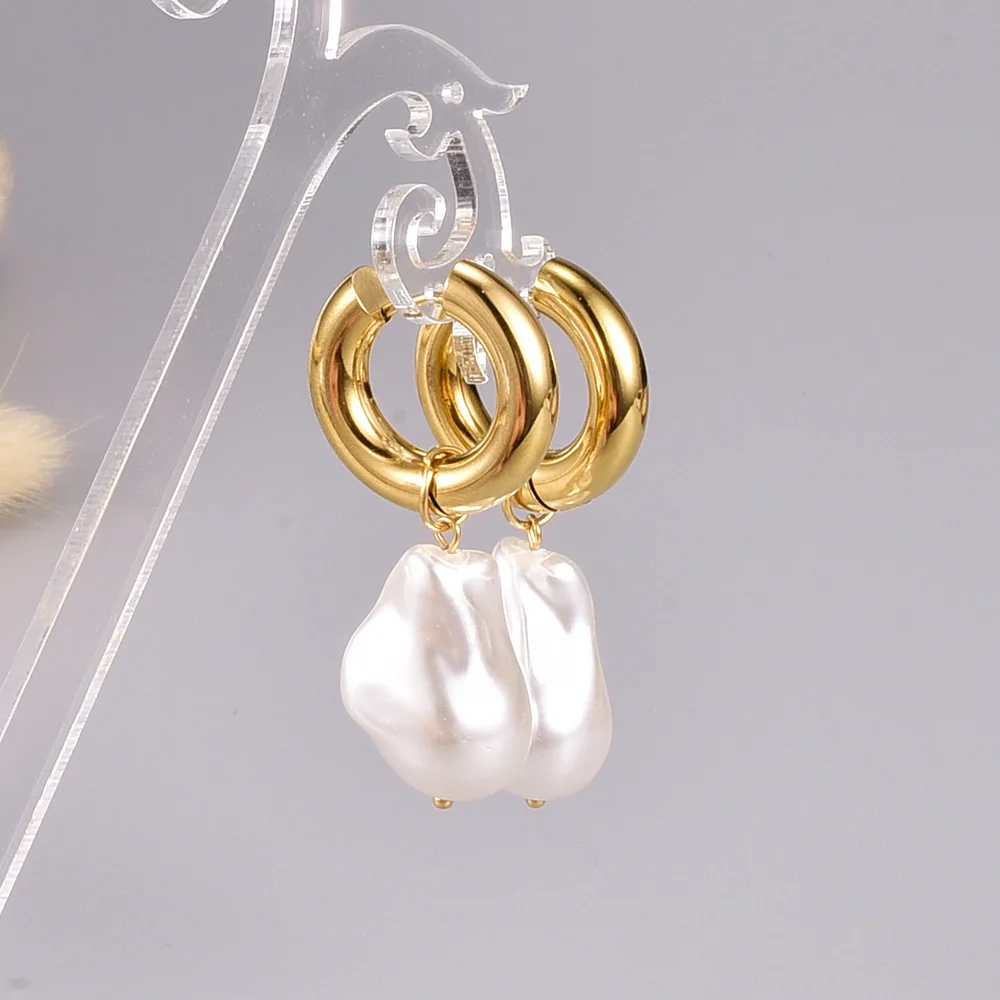 

2022 New long style fashion feeling net red temperament retro earrings female earrings artificial baroque pearl earrings