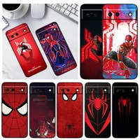 cool marvel spiderman logo for google pixel 7 6 pro 6a 5a 5 4 4a xl 5g shell soft silicone fundas coque capa black phone case