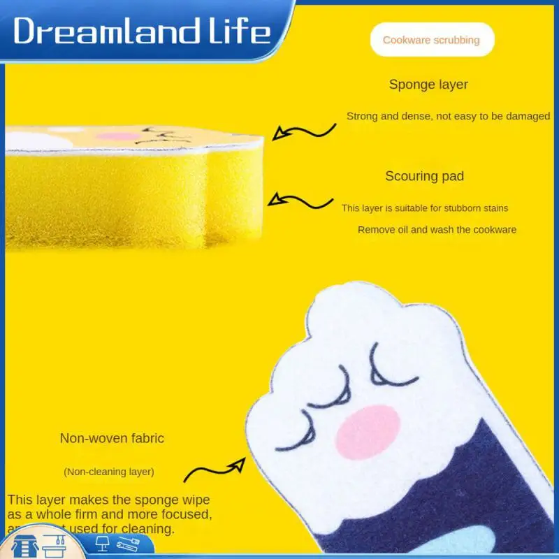 

Чистящие полотенца в виде кошачьих когтей, милый бытовой чистящий коврик для кухни, портативная кухонная салфетка, кухонные чистящие прина...