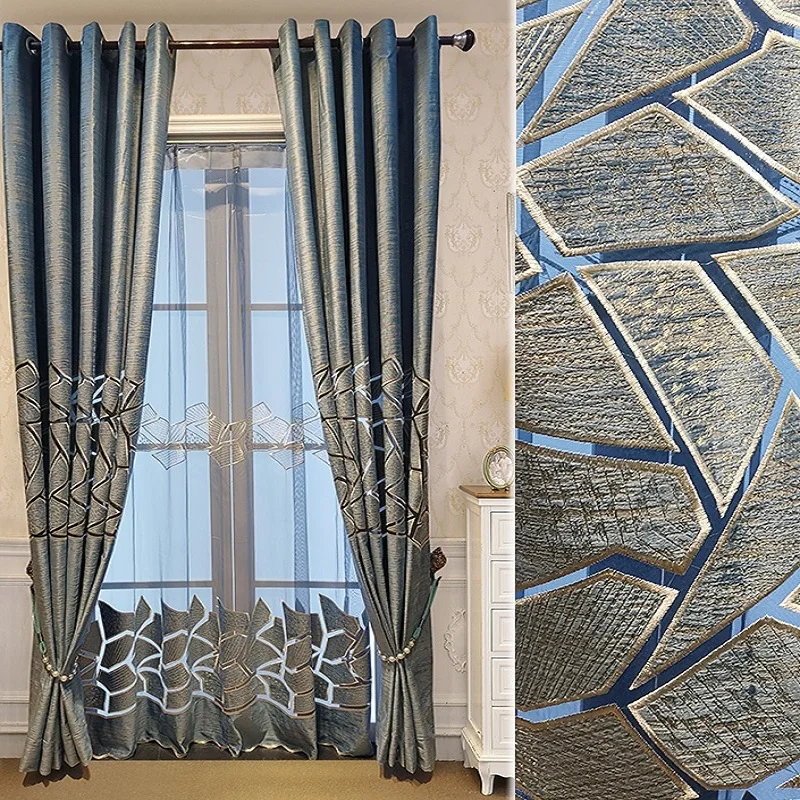 Современные занавески для гостиной спальни простые скандинавские на заказ полые