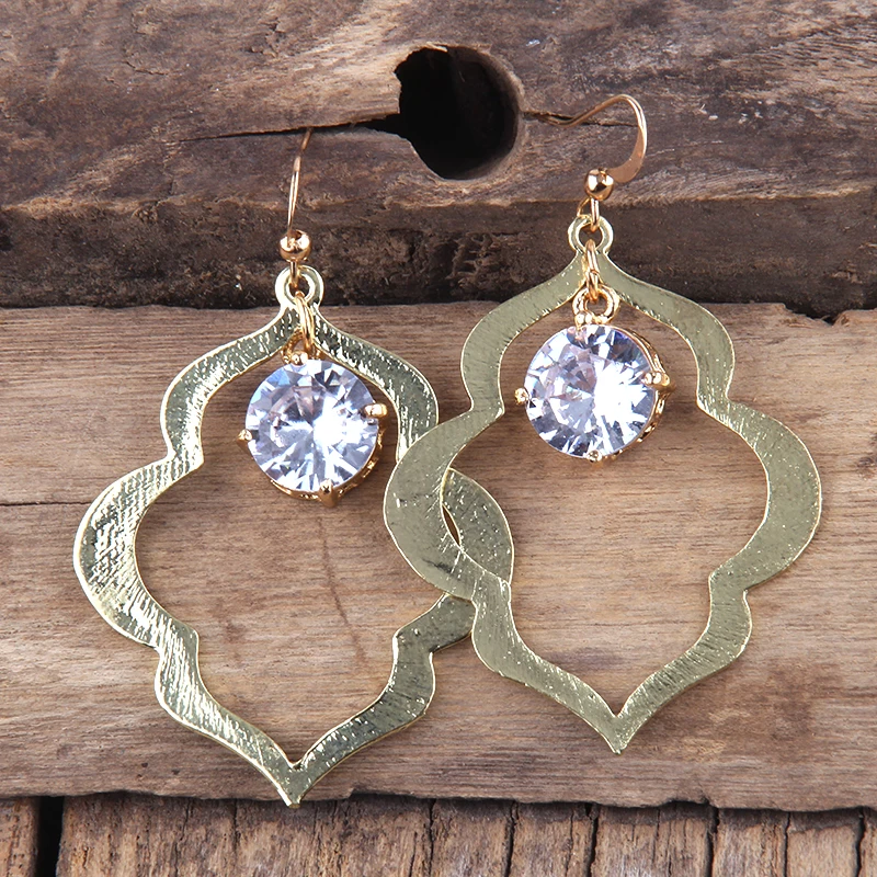 RH Модные украшения Кристальный и металлический капли подвесные серьги Ювелирные изделия для свадьбы Подарки на вечеринку.