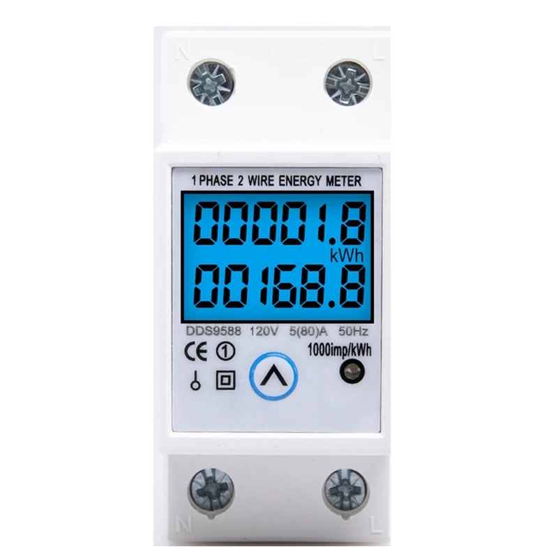 

Din Rail Single Phase Energy Meter Reset Reset Zero Voltage Current Power Consumption Counter Digital Wattmeter AC230V