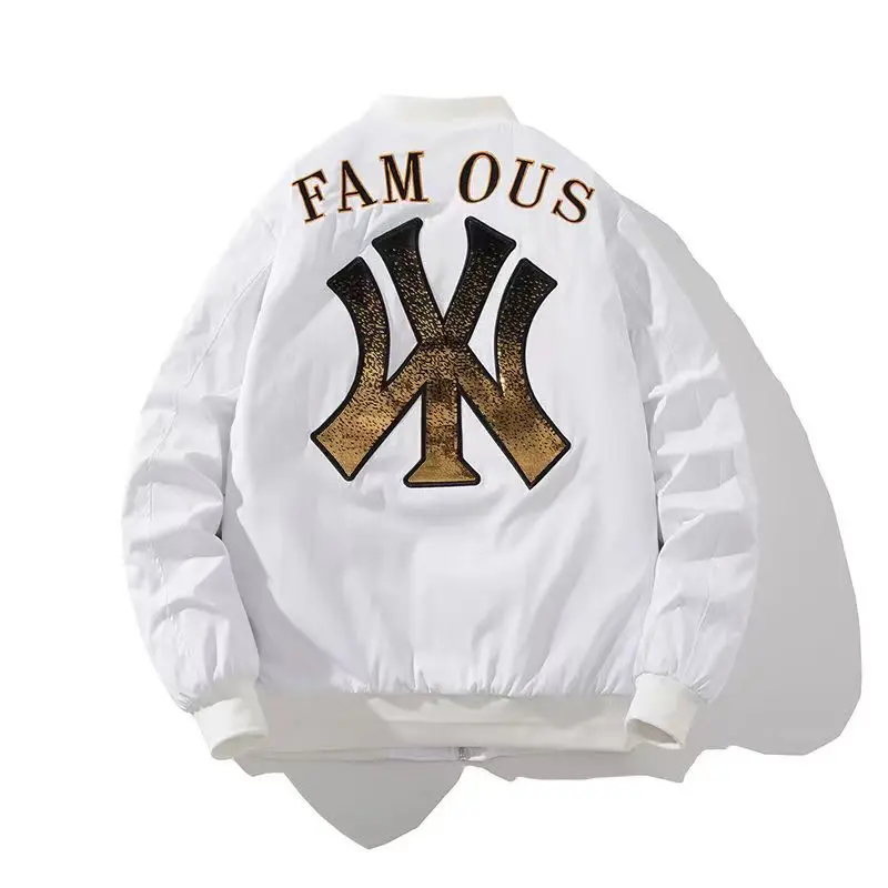 

Spring Autumn Men's Jacket Casual Slim fit Coat Female Embroidery Couple Bomber Jacket Long Sleeve Baseball Outwear Korean