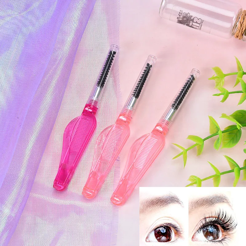 

1Pc Antibacterial Foldable Double-headed Eyelash Comb Beauty Makeup Tool Mascara Wands Applicator Wand Brushes