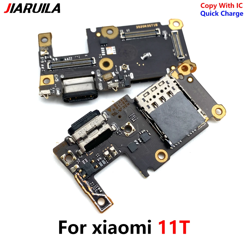 10Pcs/Lots New USB Charging Port Connector Dock Board Flex Cable With IC For Xiaomi Mi 11t Charging Plate Connector Board Flex enlarge