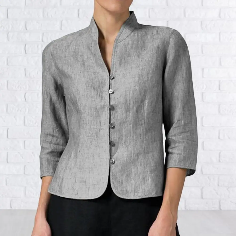 

Trendy Women Coat Solid Color Cardigan Wear-resistant Simple Pure Color Lady Jacket