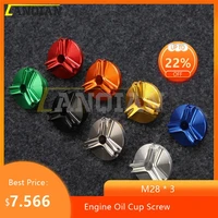 for yamaha yzf r1 r3 r6 r125 r25 fz1 fazer fz1m fz6 fz6r fz8 fz600 fz700 fz750 m283 motorcycle engine oil cup cover cap screw