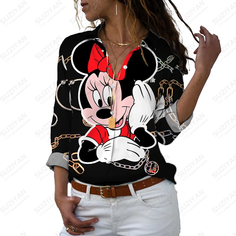 Women Turn Down Collar Women'S Shirts Casual Shirts Casual Shirt Women'S Fashion Camisa Casual Work Wear Blouses