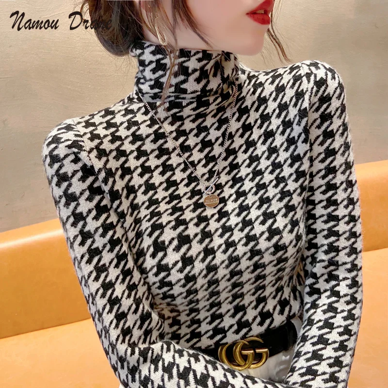 

Женский свитер, осень 2021, женская одежда, пуловер, женские вязаные свитера, облегающие топы, свободная элегантная вязаная верхняя одежда, то...