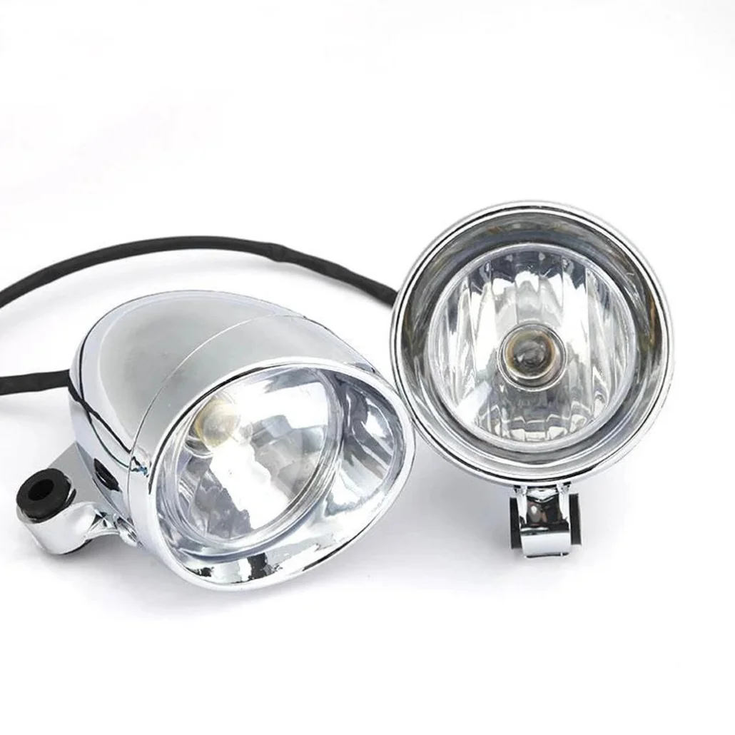 

4'' Chrome Motorcycle Bullet Front Headlight Fog Light Lamp Fit For Harley
