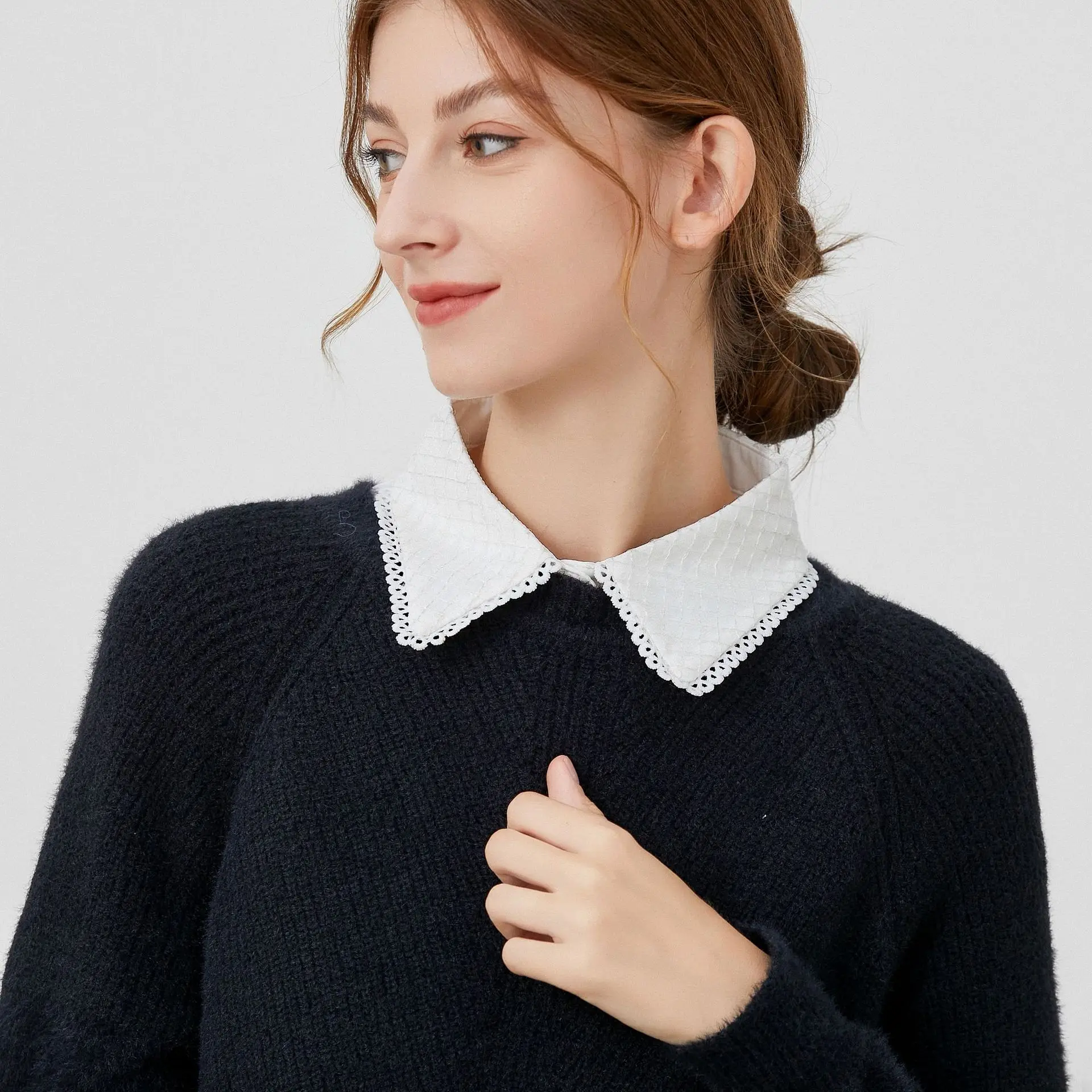 

Linbaiway 2022, искусственный воротник для женщин, воротник с лацканами, рубашки, Дамская накладная блузка, воротник, наполовину рубашка, Kraagje Nep, де...