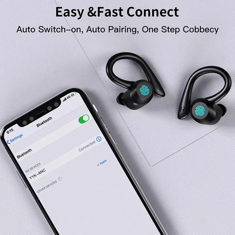 Беспроводные наушники для бега Bluetooth 5 1 с микрофоном IP6 водонепроницаемые
