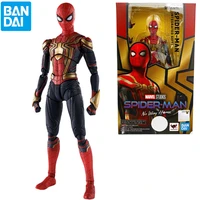 original bandai spider man no way home comprehensive battle suit 15cm action figure gift for children spider man