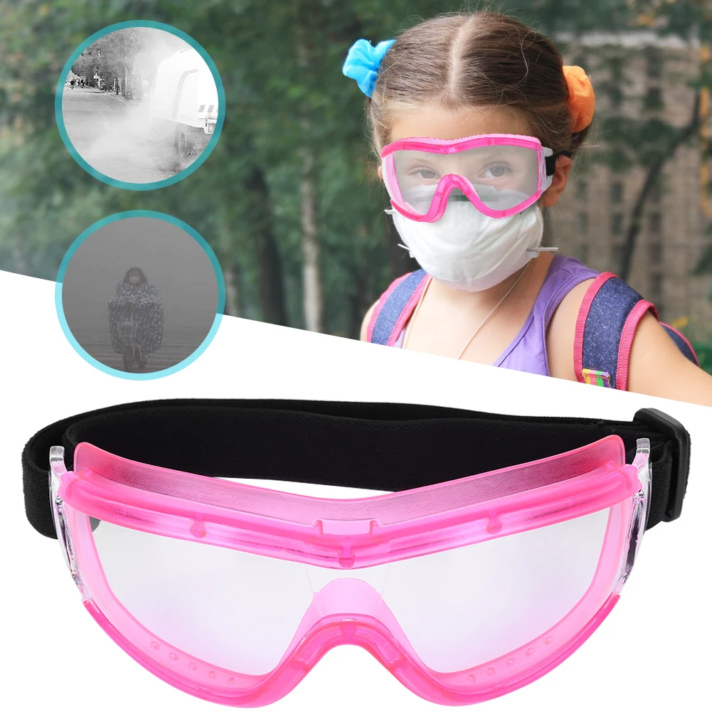 

Children Anti-Fog Dustproof Adjustable Elasticity Waterproof Goggles Unisex Kid Cycling Windproof Protective Safety G Protect