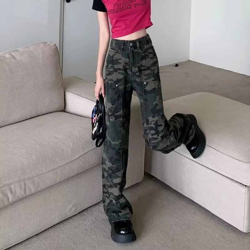 

Женские джинсы, женская одежда, мешковатые джинсы Y2k, брюки, женская одежда, женские брюки, корейская мода, стильные джинсы с высокой талией д...