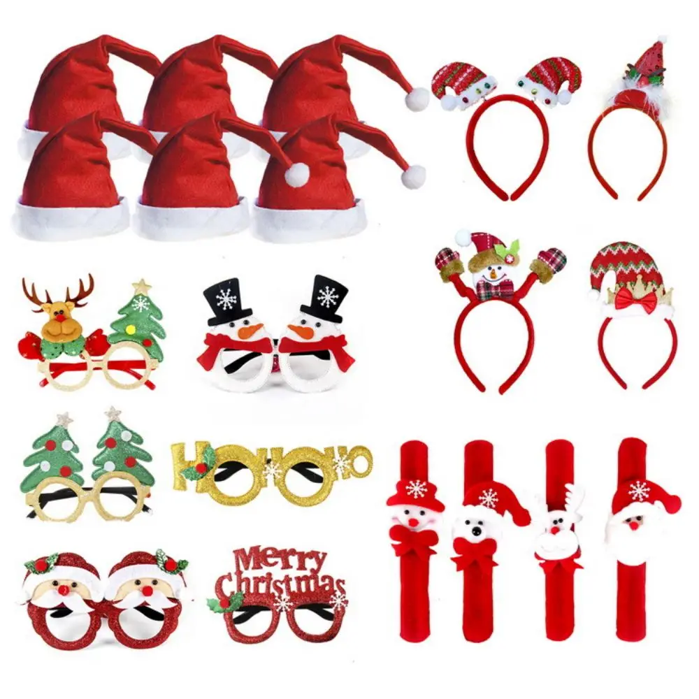 

Santa Claus Suit Xmas Tree Elk Paper Glasses Frame Christmas Glasses Prop Christmas Decorations New Year Navidad Kids Gift