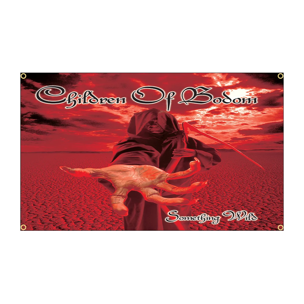 Фото Флаг группы Children of Bodom - 60x90 см / 90x150 см, полиэстер с принтом Финская мелодия, музыкальный баннер смерти-металла для декора №4