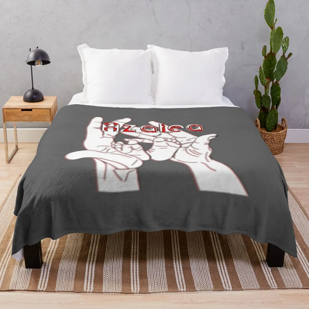 Mother Mom holding baby feet in hands name Azalea Throw Blanket cosplay anime Furry Luxury Designer Giant Sofa Blankets